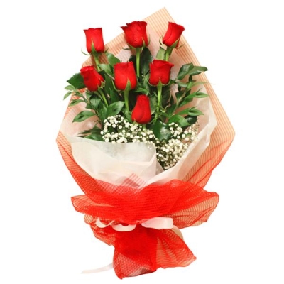 Bouquet of 7 red roses